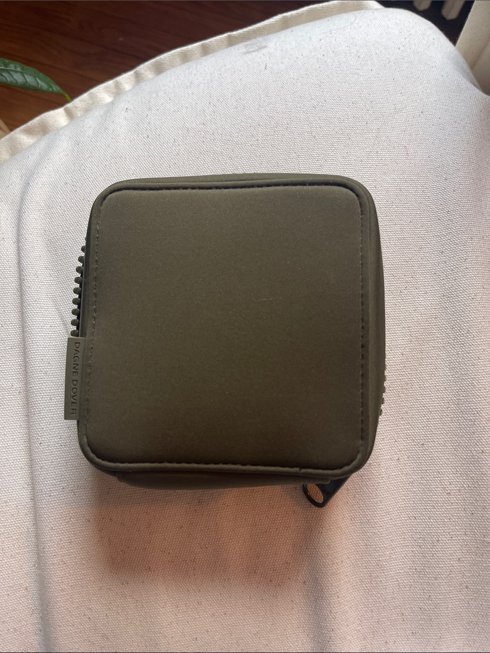 Dagne Dover Small Tech Pouch Square - Deep Moss- Accessory Case